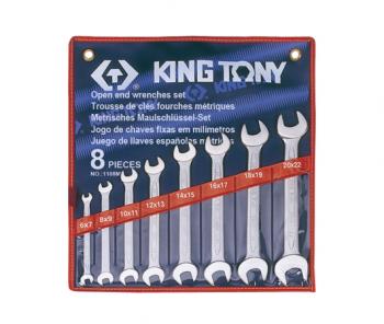 Bộ cờ lê 2 đầu mở 8 chiếc 6x7-20x22mm Kingtony 1108MR