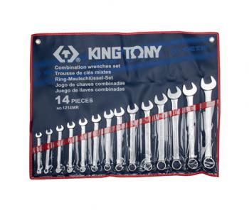 Bộ cờ lê đầu tròng, đầu mở 14 chiếc 10-32mm Kingtony 1214MR